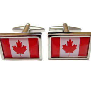 Bordered Canada Flag Cufflinks